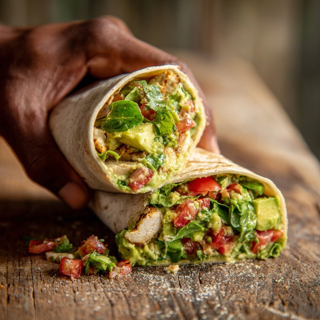 Healthy Chicken And Avocado Wrap
