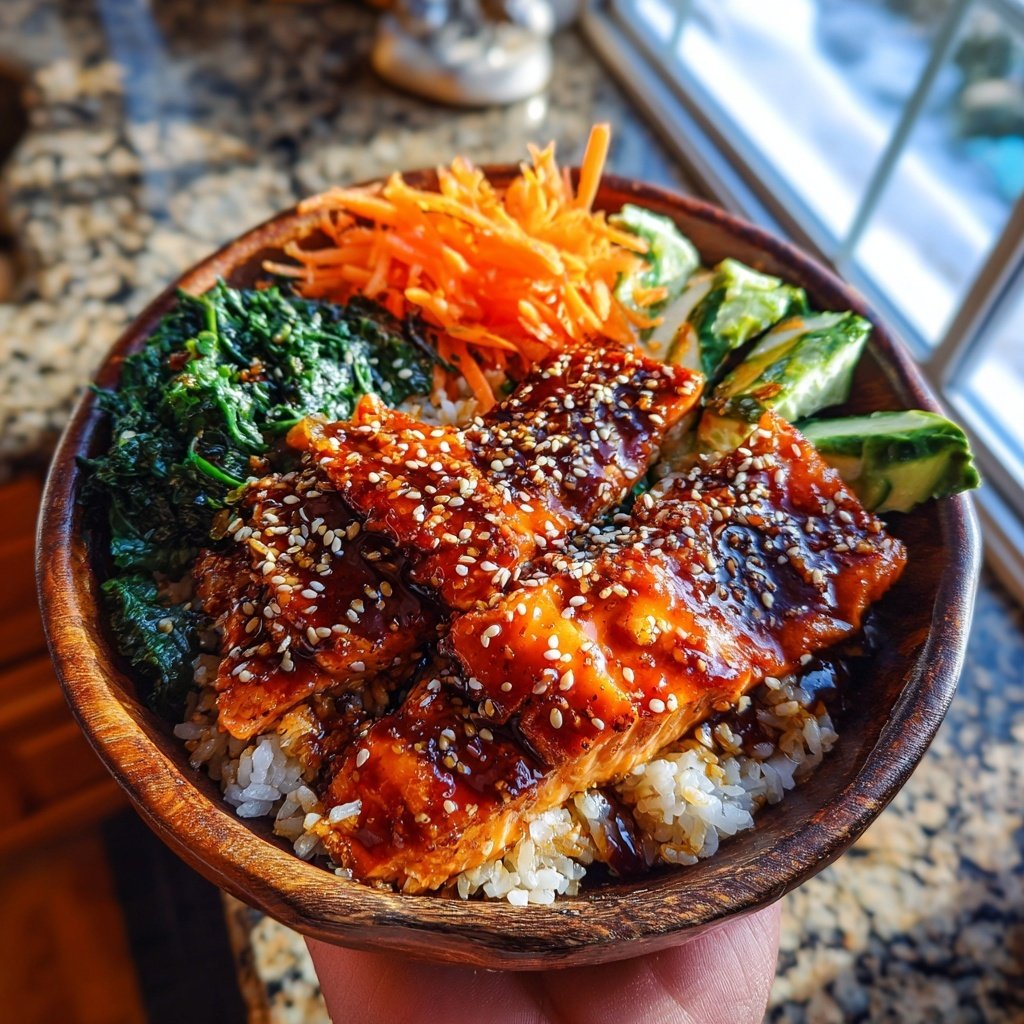Teriyaki Salmon Rice Bowl