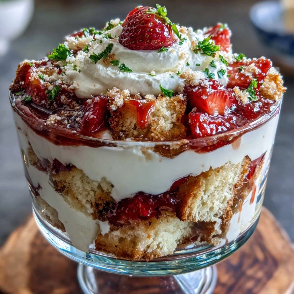 Strawberry Shortcake Cream Trifle