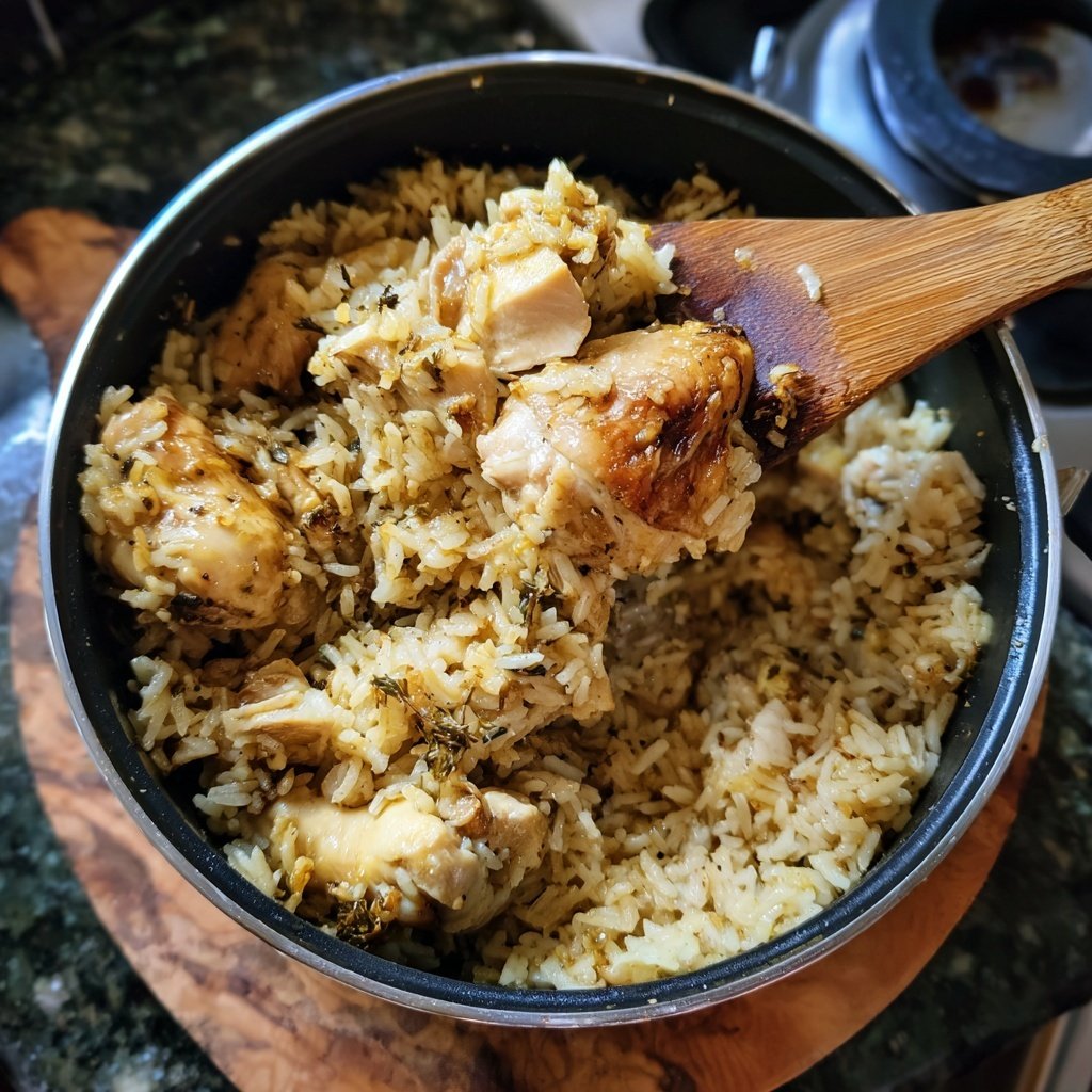 One Pot Chicken And Rice With Garlic
