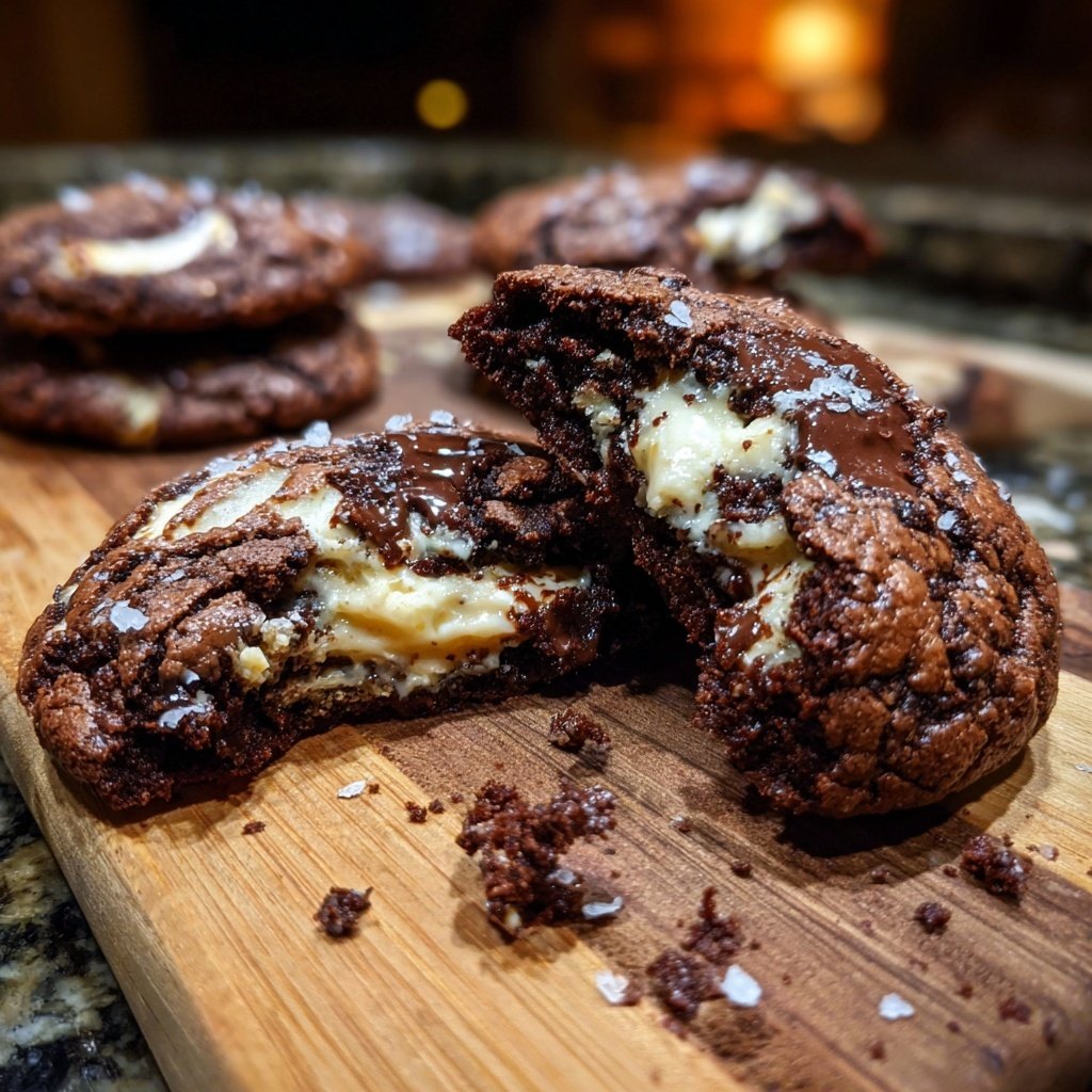 Brownie Mix Cookies With Cream Cheese Swirl