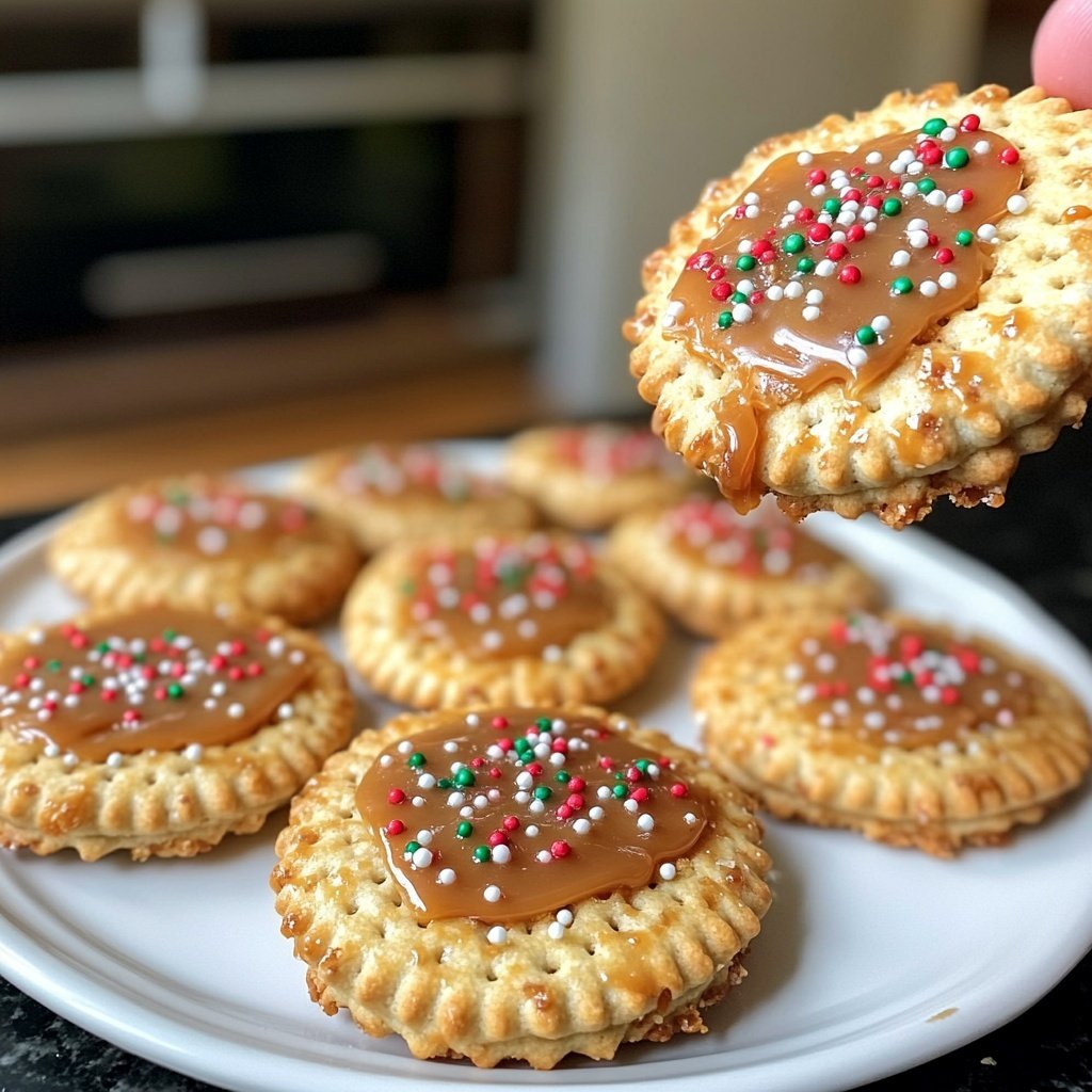 Irresistible Caramel Ritz Cracker Christmas Cookies for Festive Delight