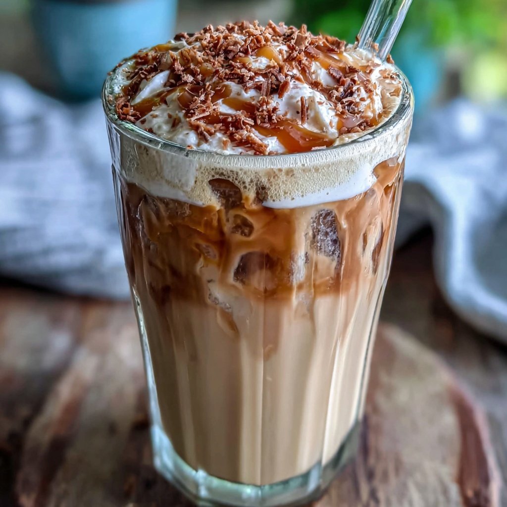 Low Calorie Iced Caramel Latte Drink