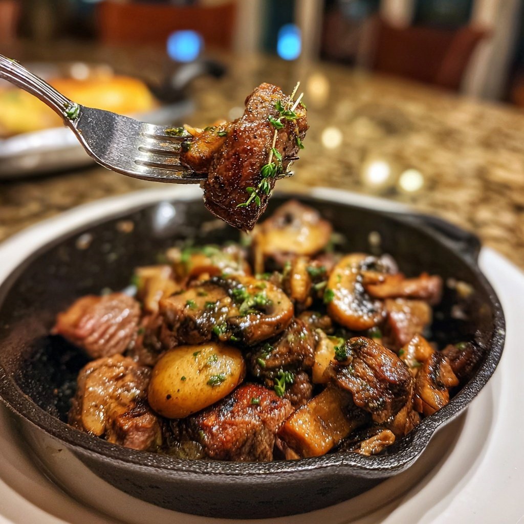 Quick Beef And Mushroom Skillet Dinner