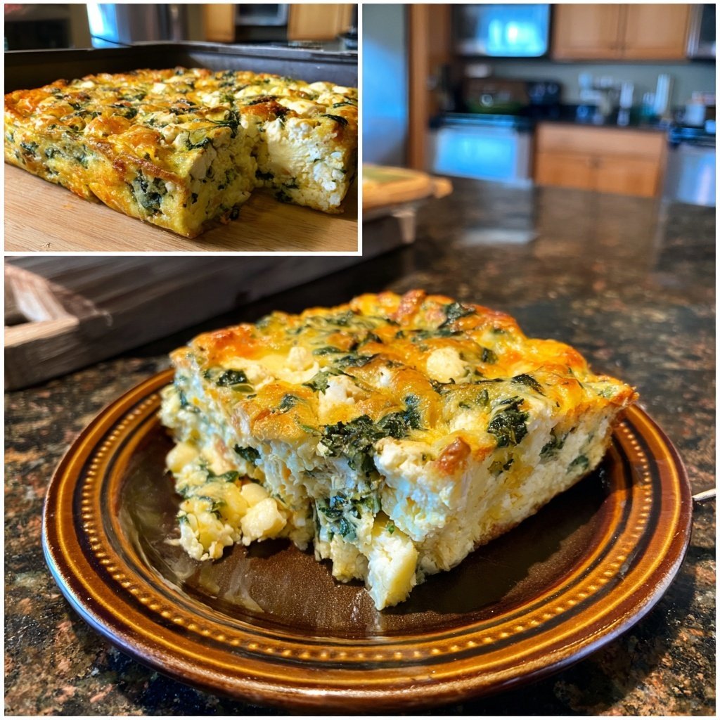 Spinach And Feta Egg Bake